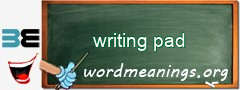 WordMeaning blackboard for writing pad